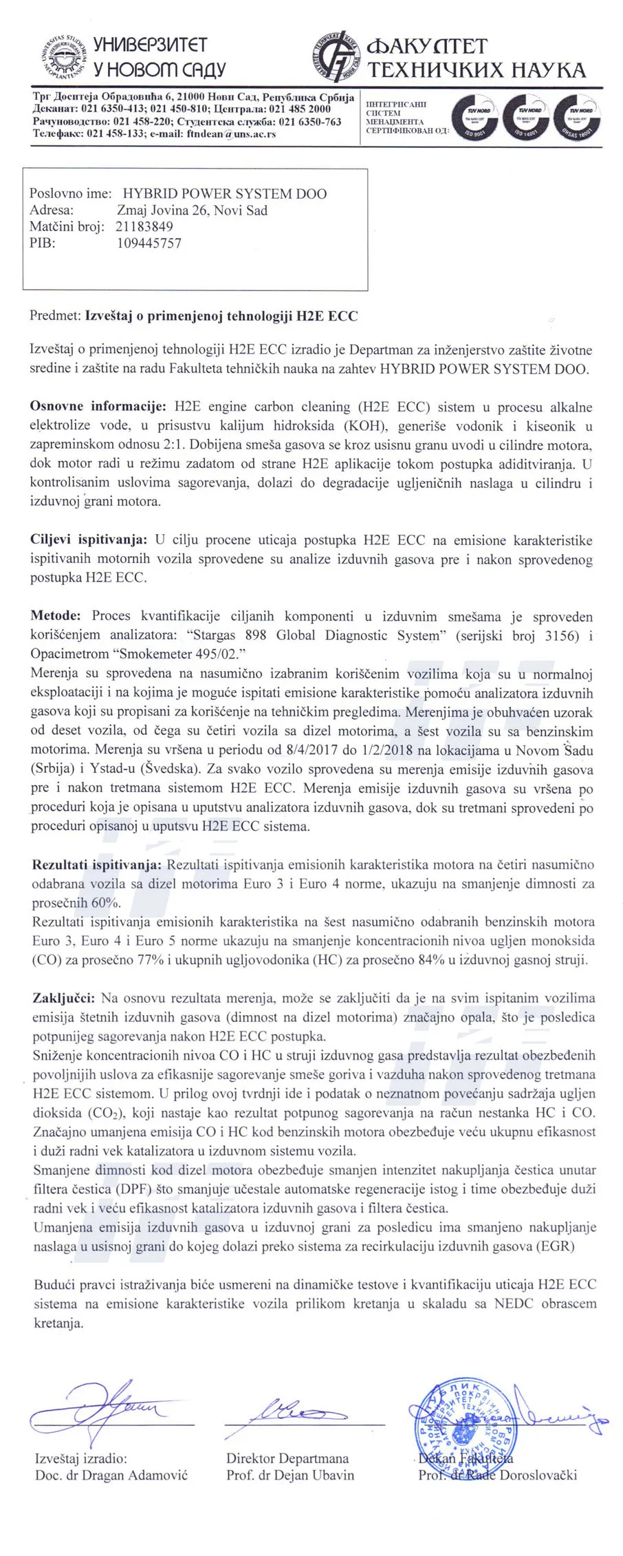 Izduvni Gasovi Tehnički Pregled